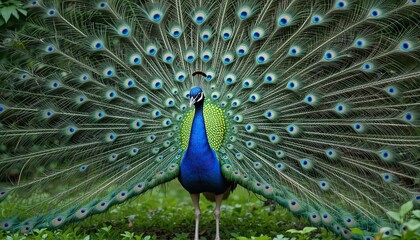 Obraz premium peacock with feathers out