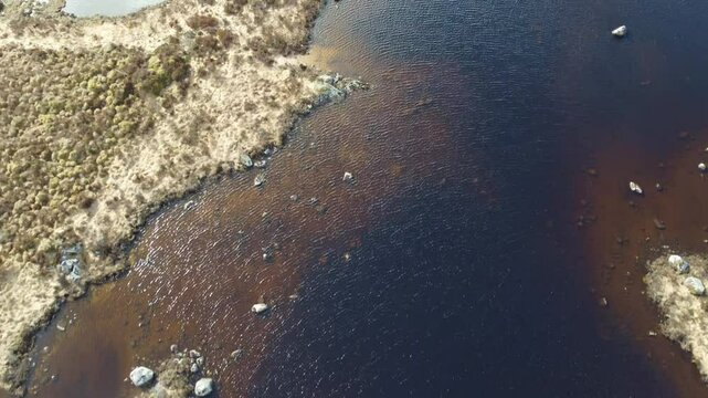 aerial footage of lakes near glencoe area