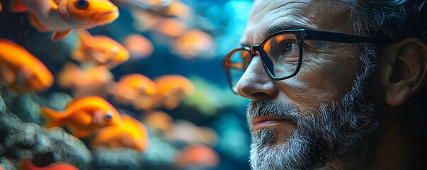 Glowing Aquarium Captivates Students in Classroom Marine Ecosystem Ignites Curiosity