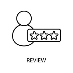 Icon a review, isolated against a clean background.
