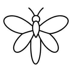 Minimalist Firefly Line Art Vector