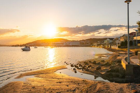 Sunset at Lake Macquarie from Belmont, NSW