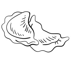 Curry Puff Doodle Outline Hand drawing