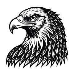Eagle side face Vector Illustration