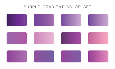 Vector Purple Gradient Color Set Collection
