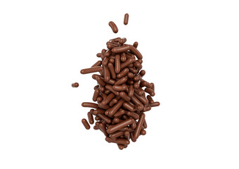 Group Of Chocolate Sprinkles Or Meises Cakes And Bakery Items 3D Illustration