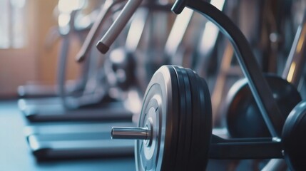 Inaugural ceremony for a new fitness center with guests trying equipment. Featuring health and vitality