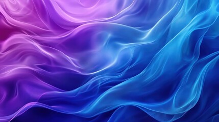 Fototapeta premium A vibrant abstract background with flowing, dynamic waves in shades of blue and purple. The design appears animated, with soft motion effects creating a mesmerizing gradient ripple pattern.