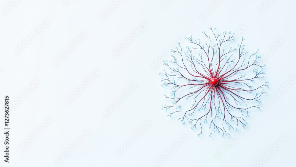 Poster vagus nerve stimulation represented by a colorful neural network with roots.