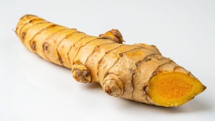 Turmeric Root on White Background