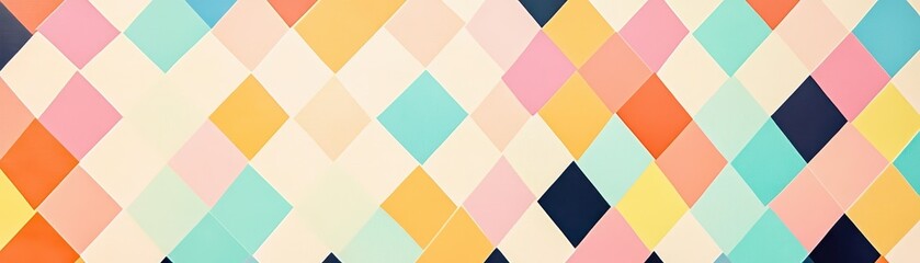 Japanese Edostyle checkered Ichimatsu pattern in alternating orange and white squares, balanced and geometric