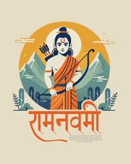 Shri Ram Navami Happy Ram Navami Social media Post template banner
