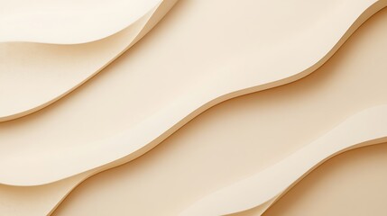Obraz premium Abstract Beige Wave Layers Design Background