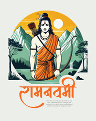Shri Ram Navami Happy Ram Navami Social media Post template banner

