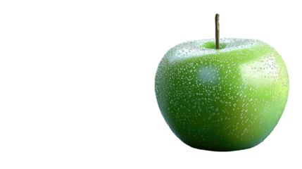 granny smith apple isolated on white transparent background PNG
