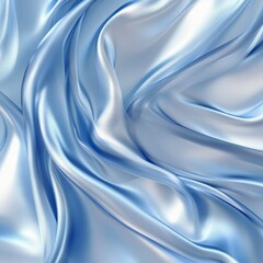 Obraz premium Draped in Elegance: A Captivating Texture of Light Blue Silk Fabric with Luxurious Waves and Subtle Shimmer