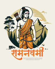 Shri Ram Navami Happy Ram Navami Social media Post template banner
