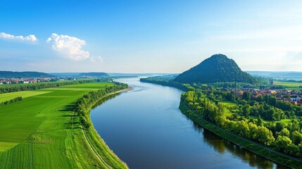 Fototapeta premium Serene River Landscape
