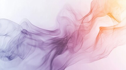 Abstract Flowing Smoke: Purple, Orange, and Pink Hues