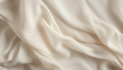 Obraz premium Soft ivory fabric flowing, texture & folds. Backdrop for textiles, fashion, art