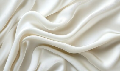 Fototapeta premium Soft white fabric with natural folds, for backgrounds, textiles, fashion design, or decoration