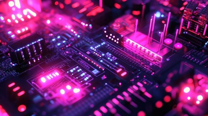 Futuristic data center with quantum computers and glowing connections, representing advanced computational power.