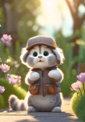 Cute & Funny Cat Art Print 