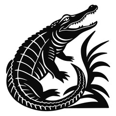 Kangaroo Silhouette Minimalist Vector Art on Solid White Background