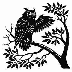 Obraz premium Kangaroo Silhouette Minimalist Vector Art on Solid White Background