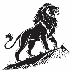 Kangaroo Silhouette Minimalist Vector Art on Solid White Background