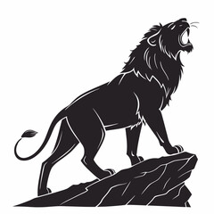 Kangaroo Silhouette Minimalist Vector Art on Solid White Background