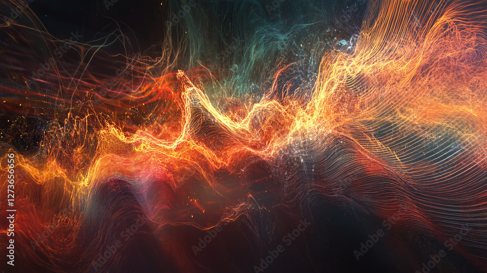 Poster vector digital music equalizer audio waves design template audio signal visualization signal illustr