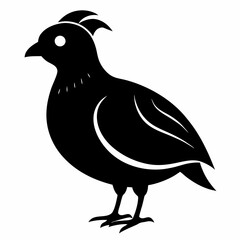 Minimalist Quail Silhouette Illustration