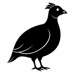 Minimalist Quail Silhouette Illustration