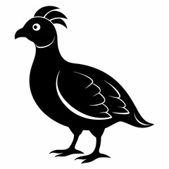Minimalist Quail Silhouette Illustration