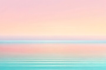 A Serene Pastel Palette Blending Sea and Sky in Harmonious Tranquility and Gentle Waves Reflection