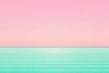 Serene Pastel Horizon Blending Pink Skies with Tranquil Mint Waters for a Dreamy Atmosphere