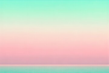 A Serene Pastel Horizon Blending Soft Pink and Mint Green in an Ethereal Atmosphere of Calmness