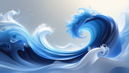 Blue gradient abstract wave background