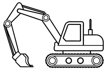 Minimalist Excavator Art