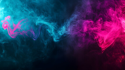Fototapeta premium Neon Abstract Glow: A Play of Light and Color. A vibrant, electrifying display of swirling neon hues, creating a modern and dynamic atmosphere. Creativity, futuristic themes, and visual energy.