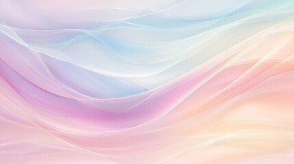 Obraz premium A soft abstract background featuring thin, curved lines in various pastel colors, blending seamlessly into one another.