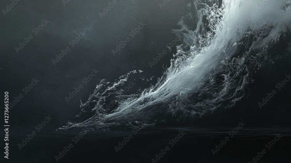Poster a soft charcoal grey background with delicate streaks of light, offering a minimalist backdrop with 