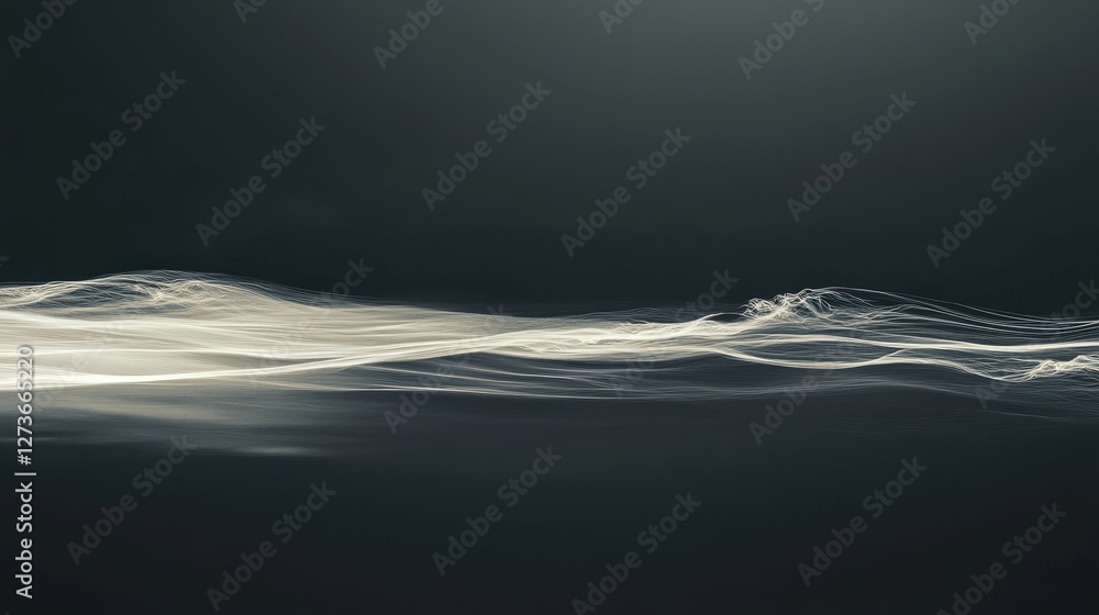 Poster a soft charcoal grey background with delicate streaks of light, offering a minimalist backdrop with 
