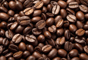 Obraz premium Roasted coffee beans Philippines in full frame