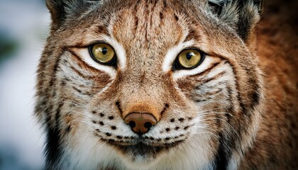 Fototapeta premium portrait of a lynx focus is on the eyes