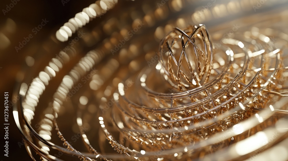 Aufkleber close-up of a quantum hall effect device with intricate designs and magnetic fields, symbolizing adv