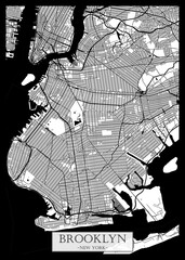 Brooklyn New York Map, City downtown, abstract travel art, modern background, colorful graphic design, new office banner, art, street view