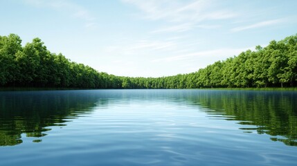 Serene Lake and Forest