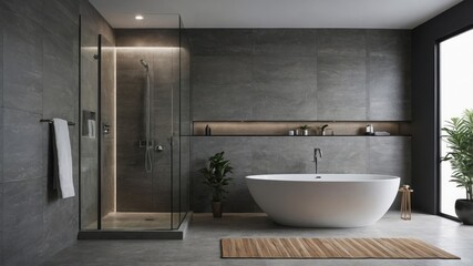 Minimalist d&eacute;cor emphasizing clean lines and open space near the large window